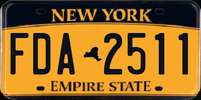 NY license plate FDA2511