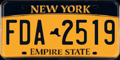 NY license plate FDA2519