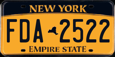 NY license plate FDA2522