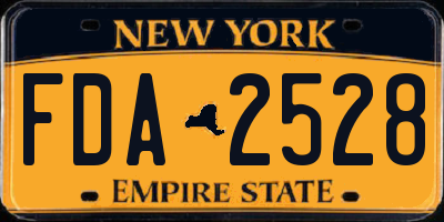 NY license plate FDA2528