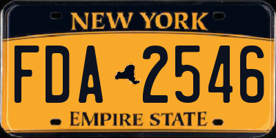NY license plate FDA2546