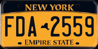 NY license plate FDA2559
