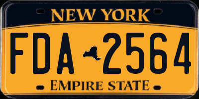 NY license plate FDA2564