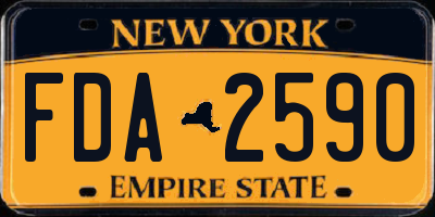 NY license plate FDA2590