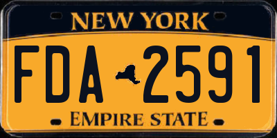 NY license plate FDA2591