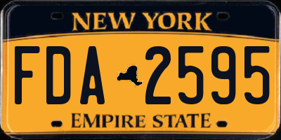 NY license plate FDA2595