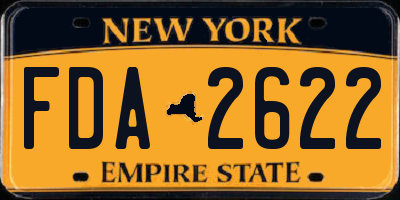 NY license plate FDA2622