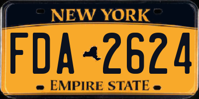 NY license plate FDA2624