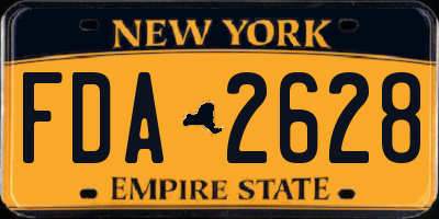 NY license plate FDA2628