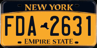 NY license plate FDA2631