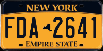 NY license plate FDA2641
