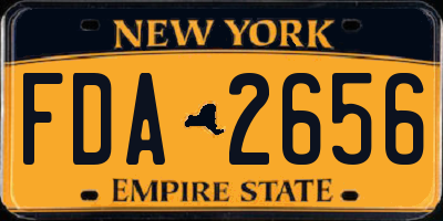 NY license plate FDA2656