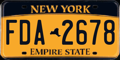 NY license plate FDA2678