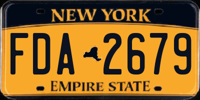 NY license plate FDA2679