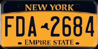 NY license plate FDA2684