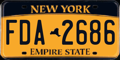 NY license plate FDA2686