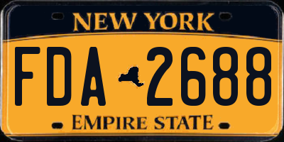 NY license plate FDA2688