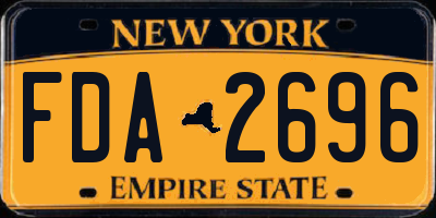 NY license plate FDA2696