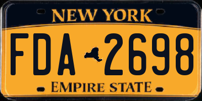 NY license plate FDA2698