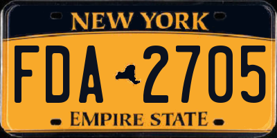 NY license plate FDA2705