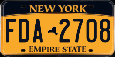 NY license plate FDA2708