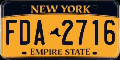 NY license plate FDA2716