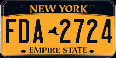 NY license plate FDA2724