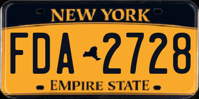 NY license plate FDA2728