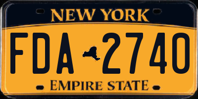 NY license plate FDA2740