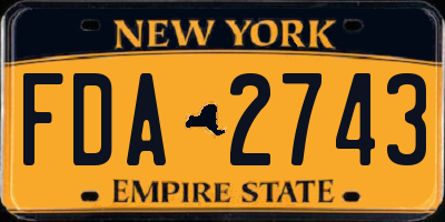 NY license plate FDA2743