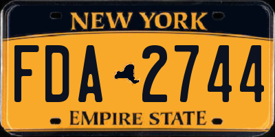NY license plate FDA2744