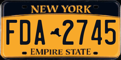NY license plate FDA2745