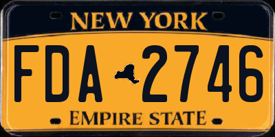 NY license plate FDA2746
