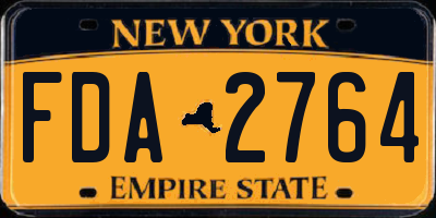 NY license plate FDA2764