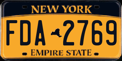 NY license plate FDA2769