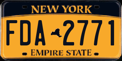 NY license plate FDA2771