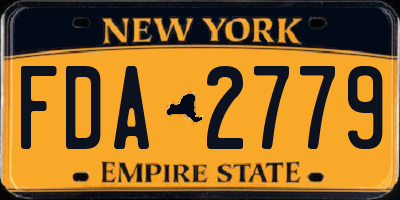 NY license plate FDA2779