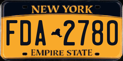 NY license plate FDA2780