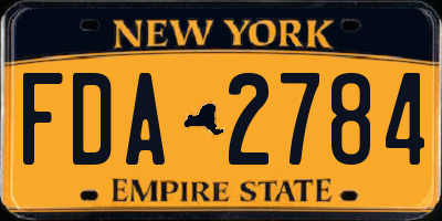 NY license plate FDA2784