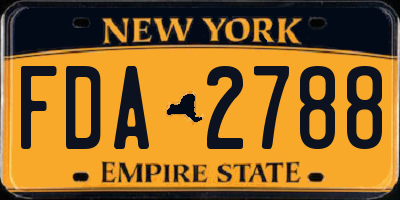 NY license plate FDA2788