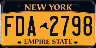 NY license plate FDA2798