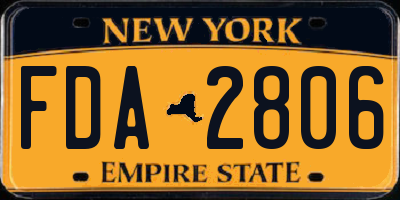NY license plate FDA2806