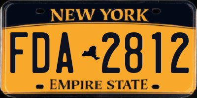 NY license plate FDA2812