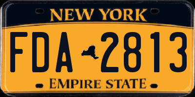 NY license plate FDA2813