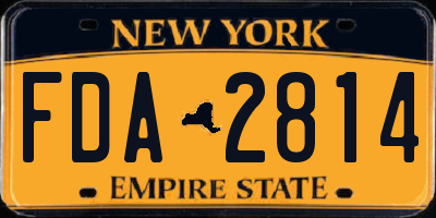 NY license plate FDA2814