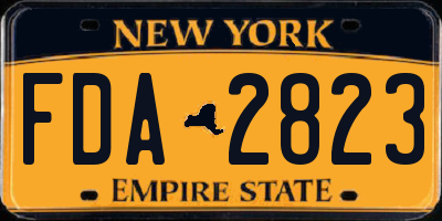 NY license plate FDA2823