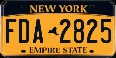 NY license plate FDA2825