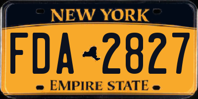 NY license plate FDA2827