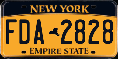 NY license plate FDA2828