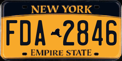 NY license plate FDA2846